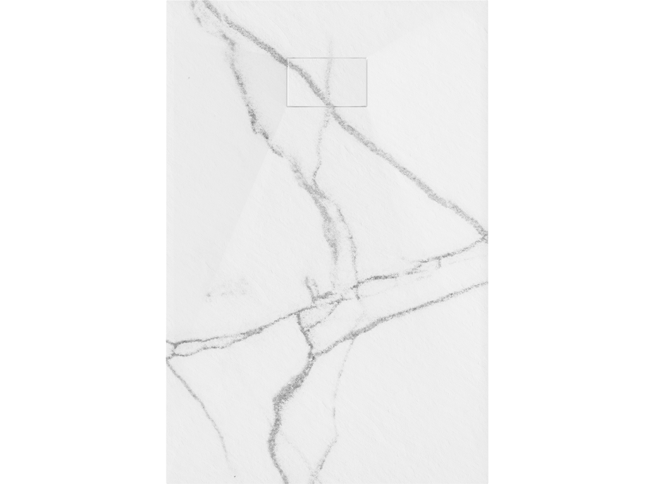Sprchová SMC vanička MEXEN HUGO 80x100 cm - bílý kámen, 42158010
