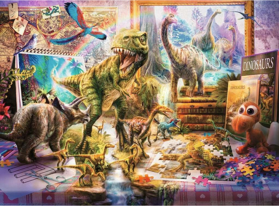RAVENSBURGER Puzzle Dinosauři ožívají XXL 100 dílků