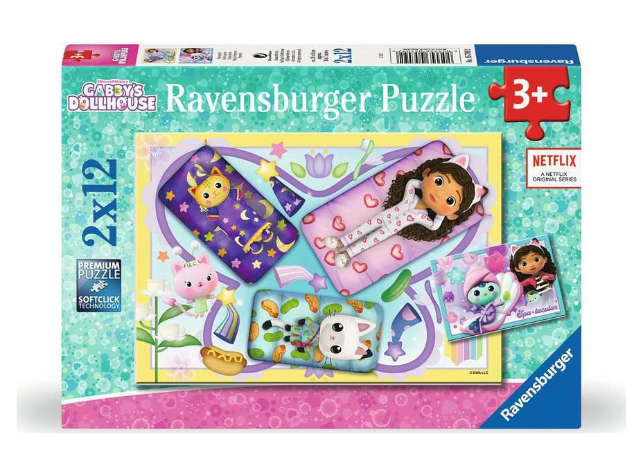 RAVENSBURGER Puzzle Gábinin kouzelný domek 2x12 dílků