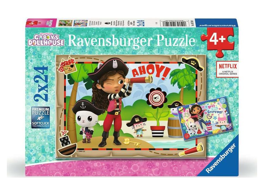 RAVENSBURGER Puzzle Gábinin kouzelný domek 2x24 dílků