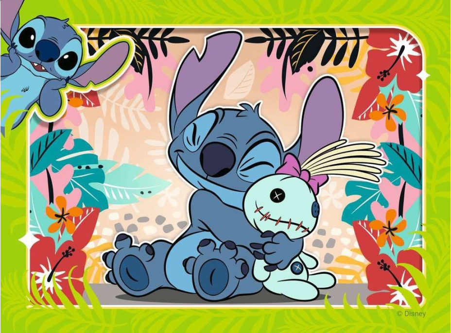 RAVENSBURGER Puzzle Lilo a Stitch 4v1 (12, 16, 20, 24 dílků)