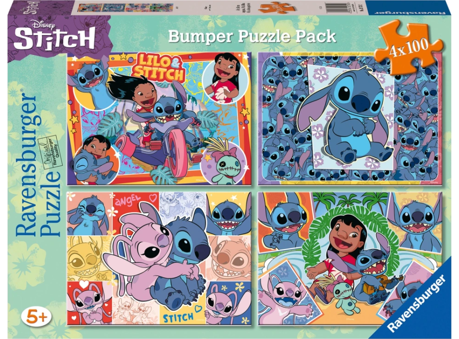 RAVENSBURGER Puzzle Lilo a Stitch 4x100 dílků