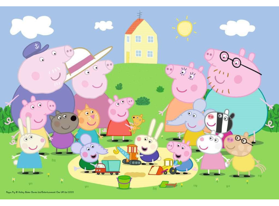 RAVENSBURGER Puzzle Prasátko Peppa: Zábava na slunci 35 dílků