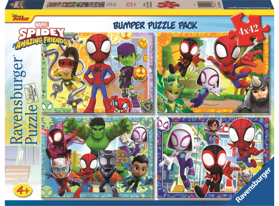 RAVENSBURGER Puzzle Spidey a jeho úžasní přátelé 4x42 dílků