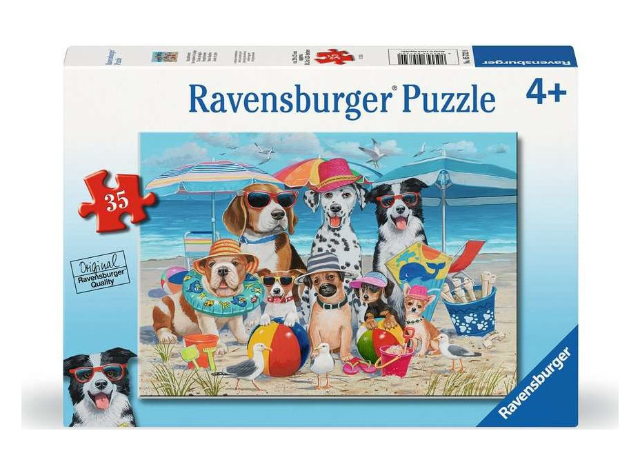 RAVENSBURGER Puzzle Zvířecí kamarádi na pláži 35 dílků