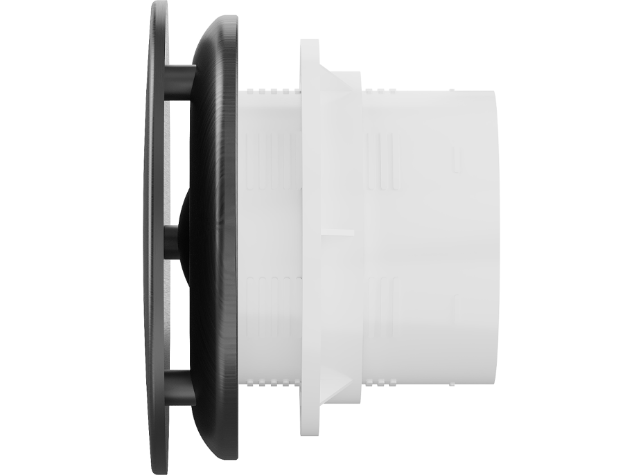 Koupelnový ventilátor MEXEN AXR 100 se zpětnou klapkou a senzorem vlhkosti - černý, W9602-100H-70