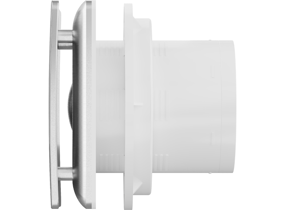 Koupelnový ventilátor MEXEN AXS 100 se zpětnou klapkou a senzorem vlhkosti - stříbrný, W9601-100H-11