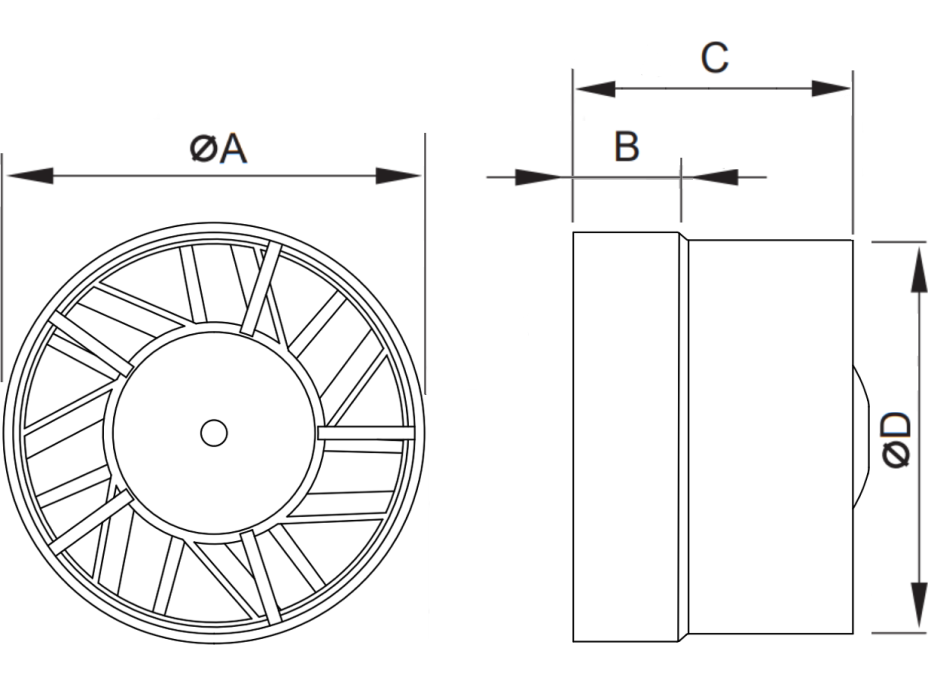 Koupelnový ventilátor MEXEN ZXR 100 se zpětnou klapkou - bílý, W9607-100-00