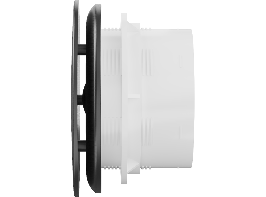 Koupelnový ventilátor MEXEN AXR 150 se zpětnou klapkou a senzorem vlhkosti - černý, W9602-150H-70