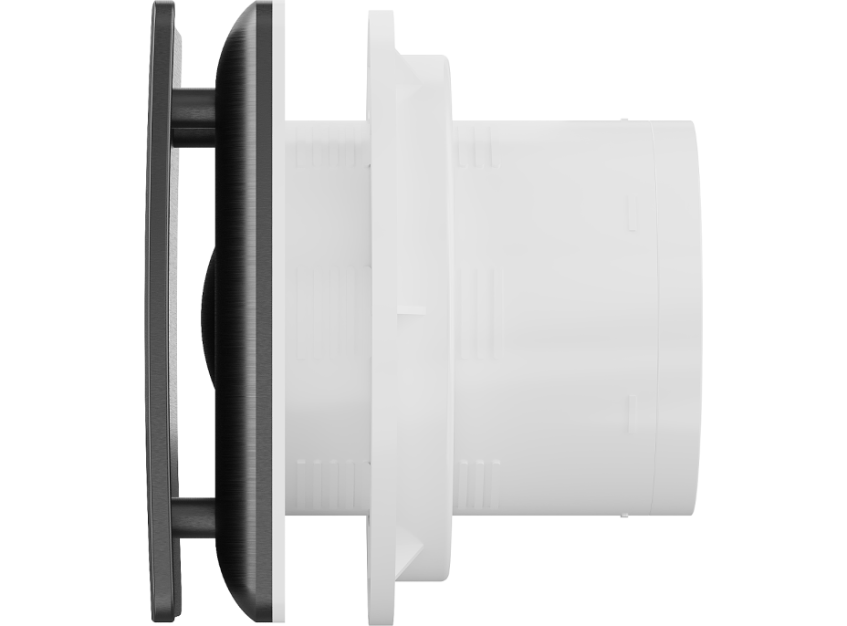 Koupelnový ventilátor MEXEN AXS 100 se zpětnou klapkou a časovačem - černý, W9601-100T-70
