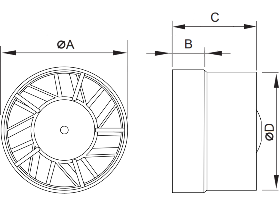 Koupelnový ventilátor MEXEN ZXR 120 - bílý, W9607-125-00