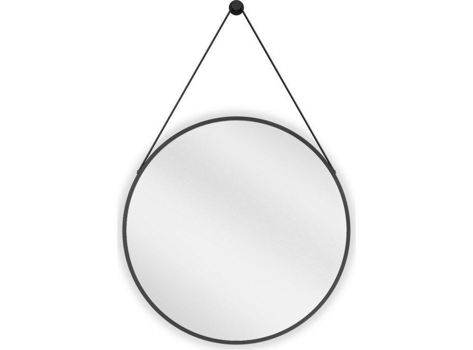 Kulaté zrcadlo na pásku MEXEN STRING 60 cm - černé, 9854-060-060-000-70