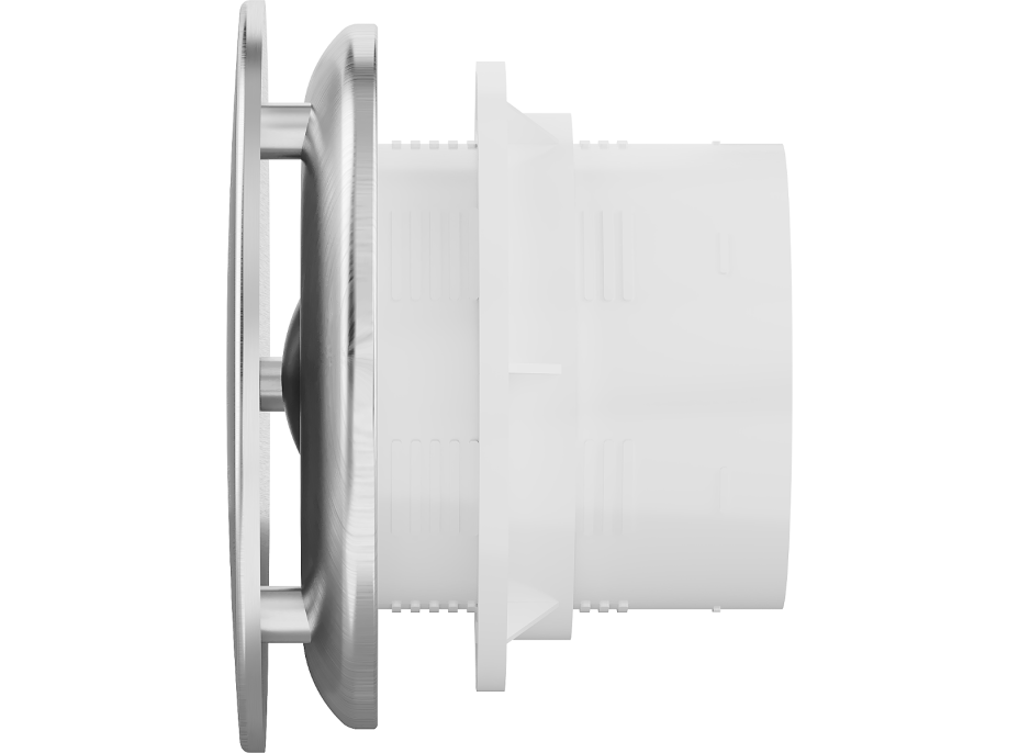 Koupelnový ventilátor MEXEN AXR 100 se zpětnou klapkou a časovačem - stříbrný, W9602-100T-11