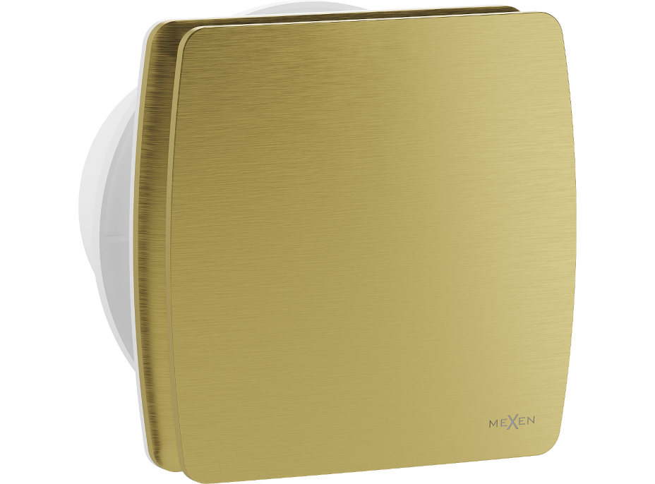 Koupelnový ventilátor MEXEN AXS 100 se zpětnou klapkou a senzorem vlhkosti - zlatý, W9601-100H-50