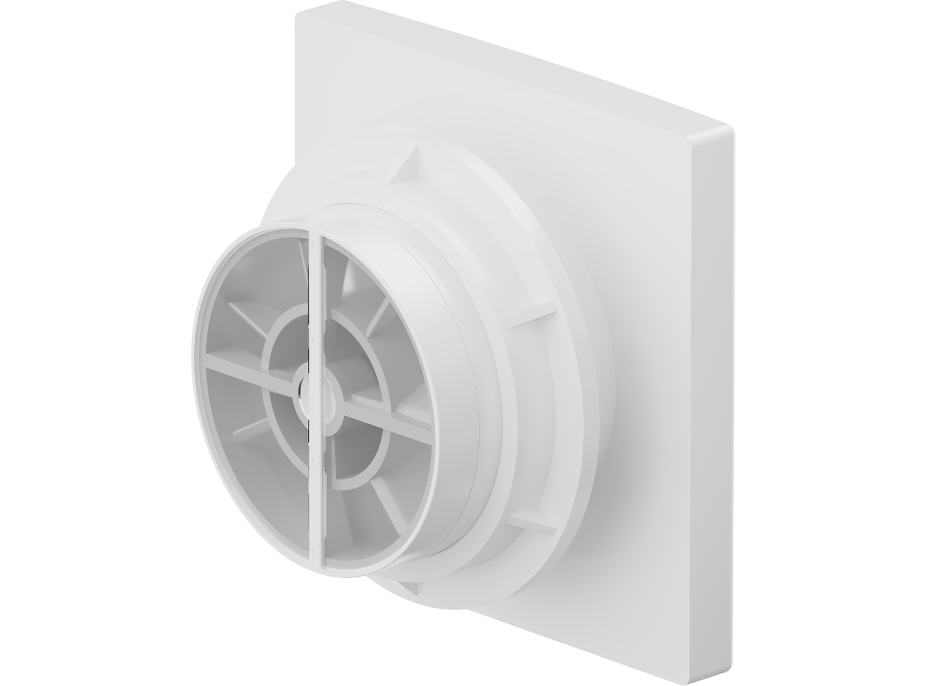Koupelnový ventilátor MEXEN DXS 100 se zpětnou klapkou - bílý, W9603-100-00