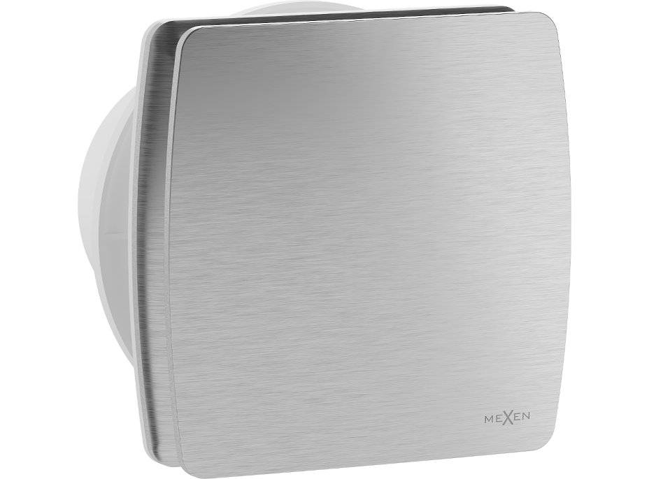 Koupelnový ventilátor MEXEN AXS 100 se zpětnou klapkou a senzorem vlhkosti - stříbrný, W9601-100H-11