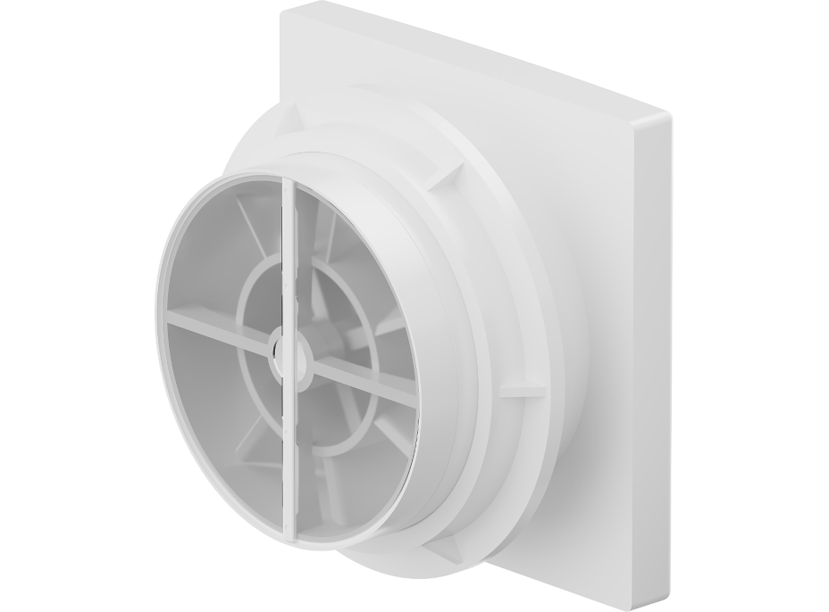Koupelnový ventilátor MEXEN DXS 120 se zpětnou klapkou - bílý, W9603-125-00