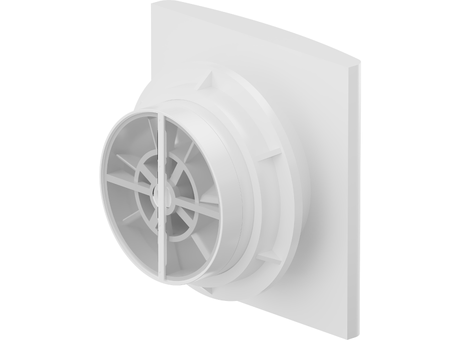 Koupelnový ventilátor MEXEN EXS 100 se zpětnou klapkou - bílý, W9604-100-00