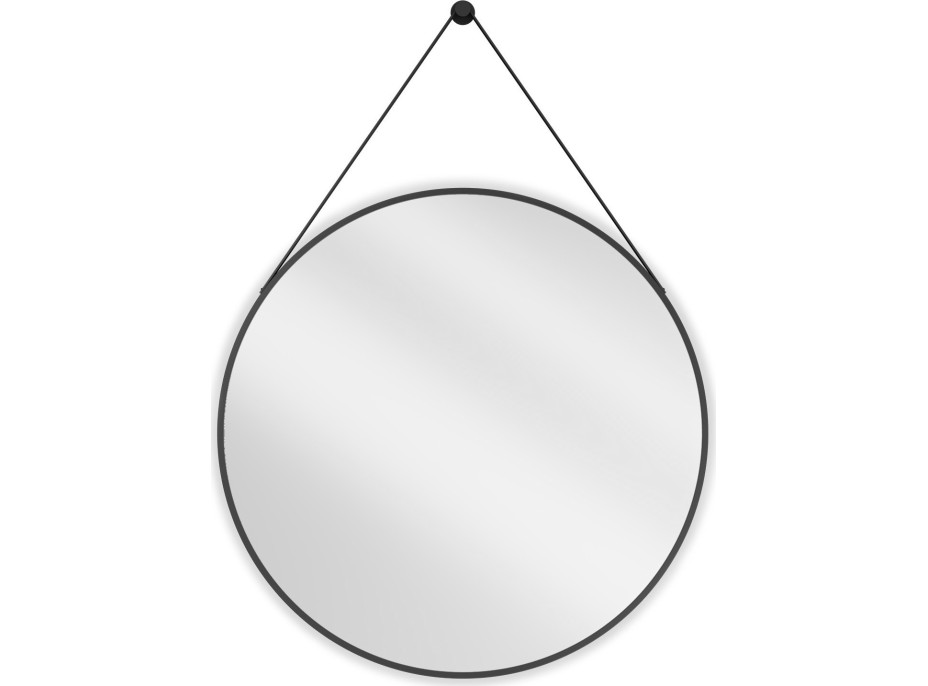 Kulaté zrcadlo na pásku MEXEN STRING 80 cm - černé, 9854-080-080-000-70