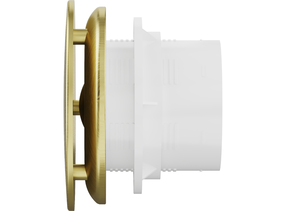 Koupelnový ventilátor MEXEN AXR 100 se zpětnou klapkou a časovačem - zlatý, W9602-100T-50