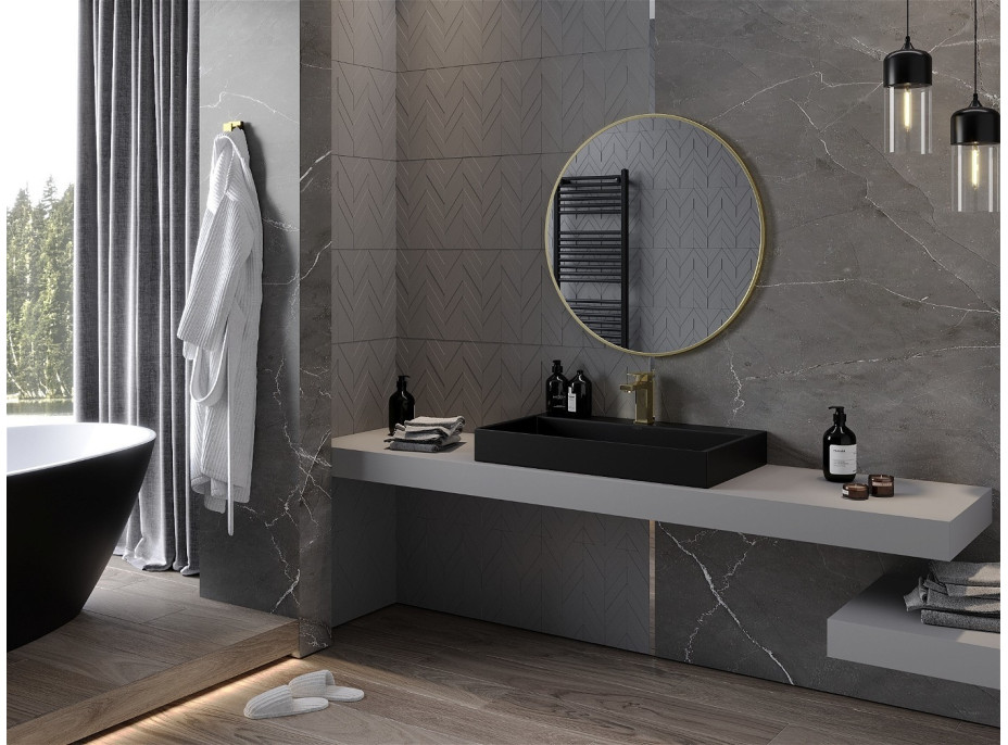 Kulaté zrcadlo MEXEN LOFT 80 cm - zlatý rám, 9850-080-080-000-50