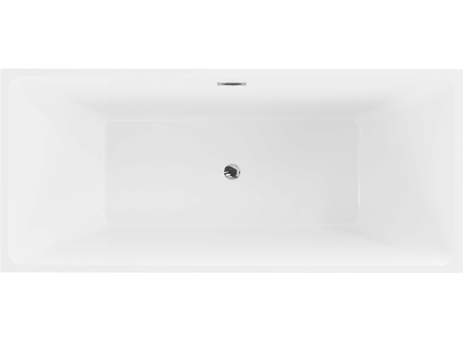 Volně stojící akrylátová vana MEXEN LITA 170x75 cm - bílá/černá, 52121707575