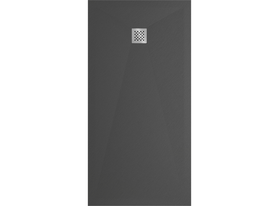 Sprchová vanička MEXEN STONE+ 90x160 cm - tmavě šedá - minerální kompozit, 44719016