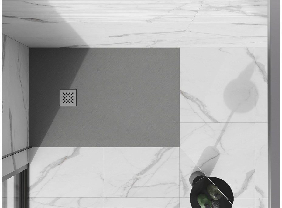 Sprchová vanička MEXEN STONE+ 70x80 cm - betonová šedá - minerální kompozit, 44617080