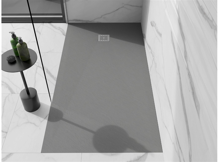 Sprchová vanička MEXEN STONE+ 70x180 cm - betonová šedá - minerální kompozit, 44617018