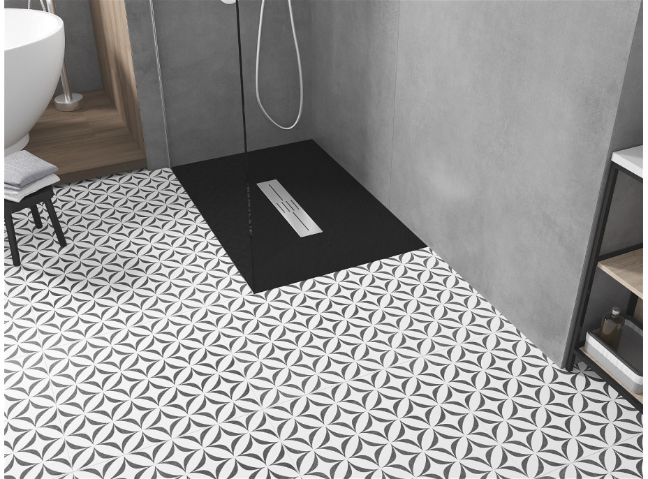 Sprchová SMC vanička MEXEN TORO 70x120 cm - černá, 43707012