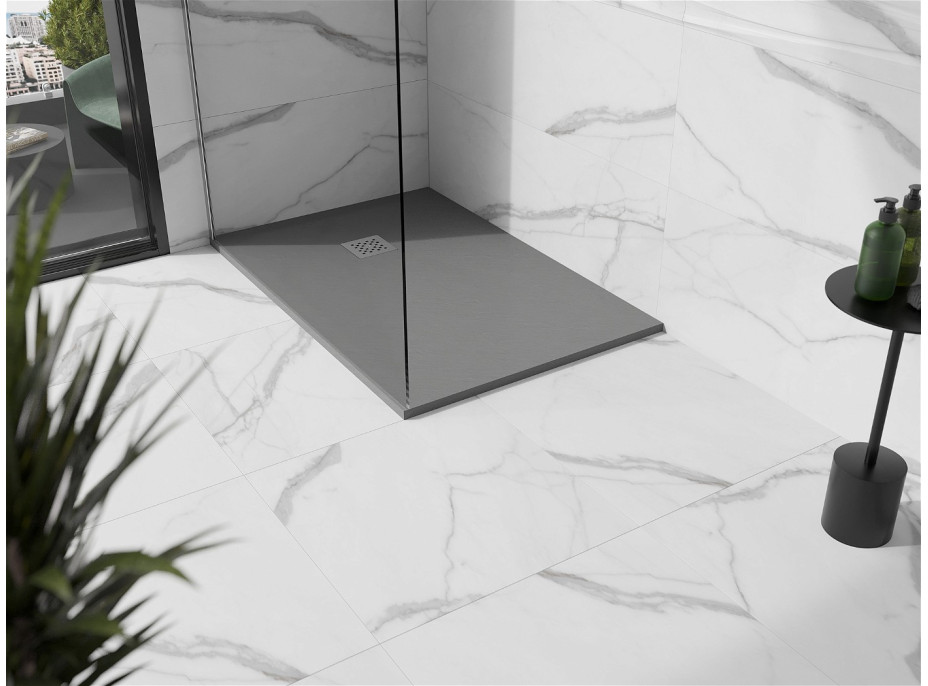 Sprchová vanička MEXEN STONE+ 70x90 cm - betonová šedá - minerální kompozit, 44617090