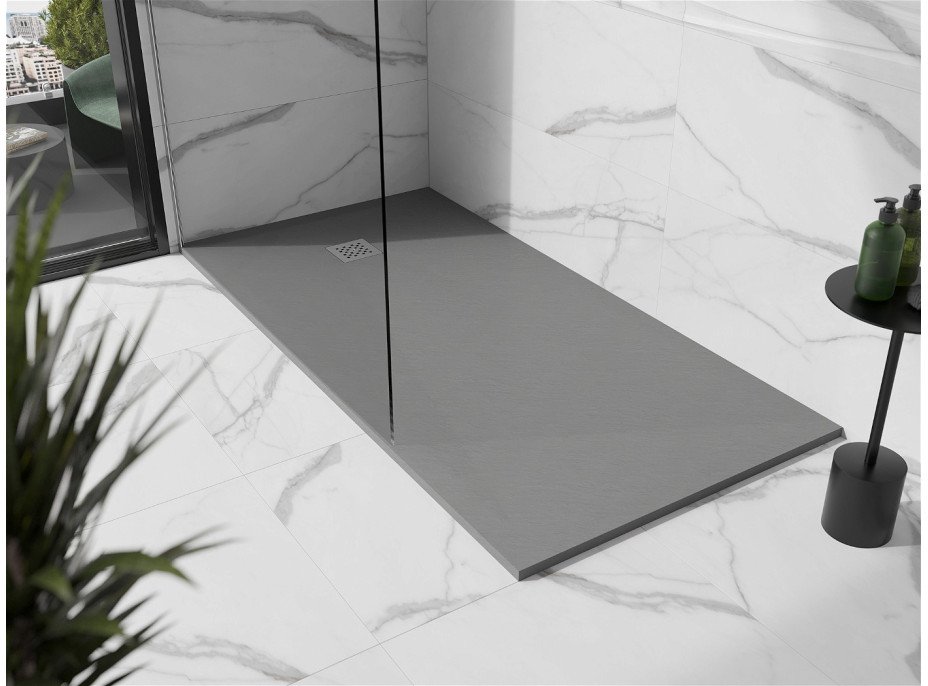 Sprchová vanička MEXEN STONE+ 100x180 cm - betonová šedá - minerální kompozit, 44611018