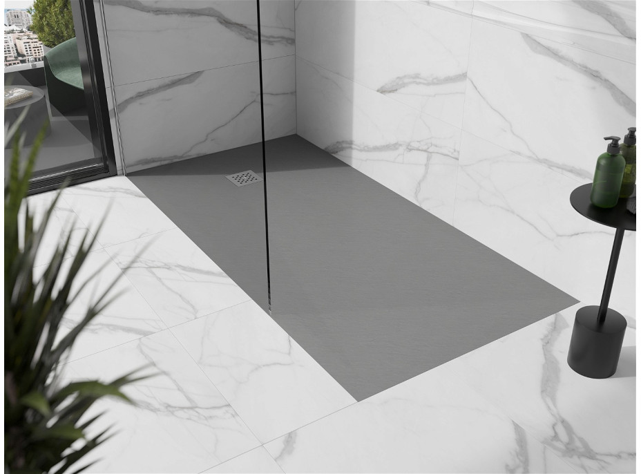 Sprchová vanička MEXEN STONE+ 90x160 cm - betonová šedá - minerální kompozit, 44619016