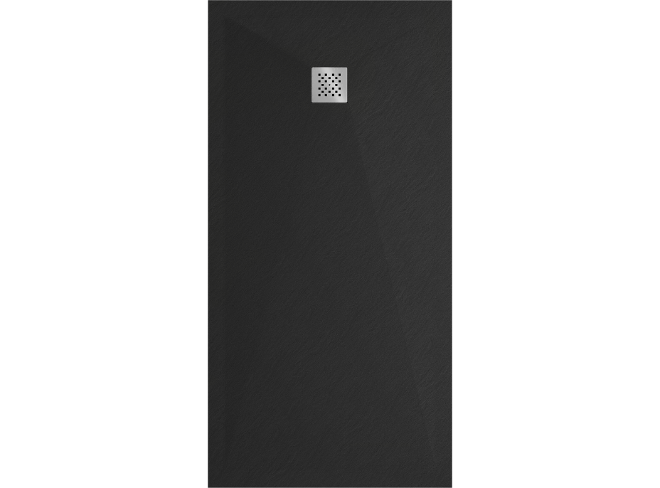 Sprchová vanička MEXEN STONE+ 80x160 cm - černá - minerální kompozit, 44708016