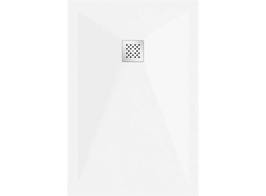 Sprchová vanička MEXEN STONE+ 80x100 cm - bílá - minerální kompozit, 44108010