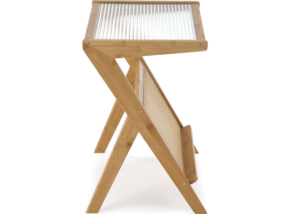 Konferenční stolek FLORA - sklo/bambus