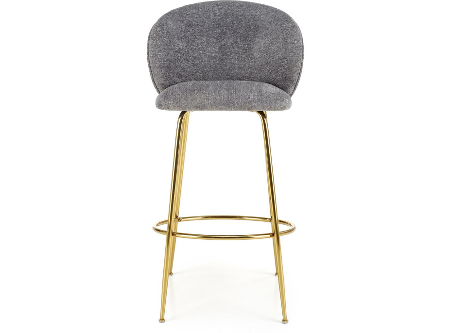 Barová židle RILEY - šedá/zlatá