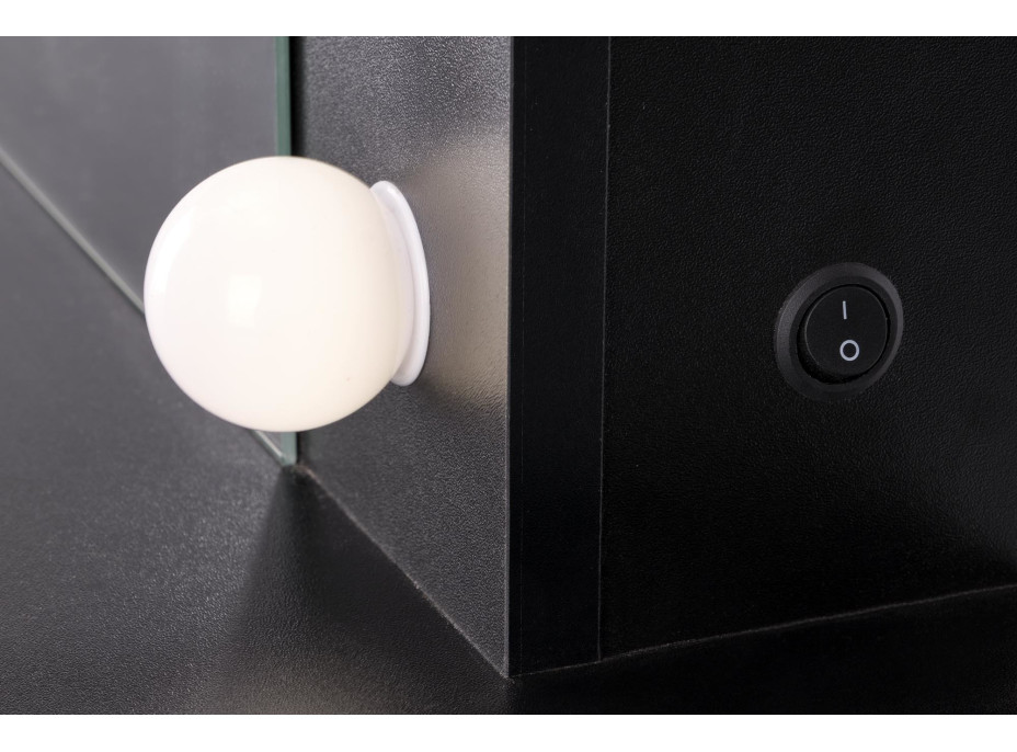 Toaletní stolek SUPERSTAR XL s LED osvětlením - černý