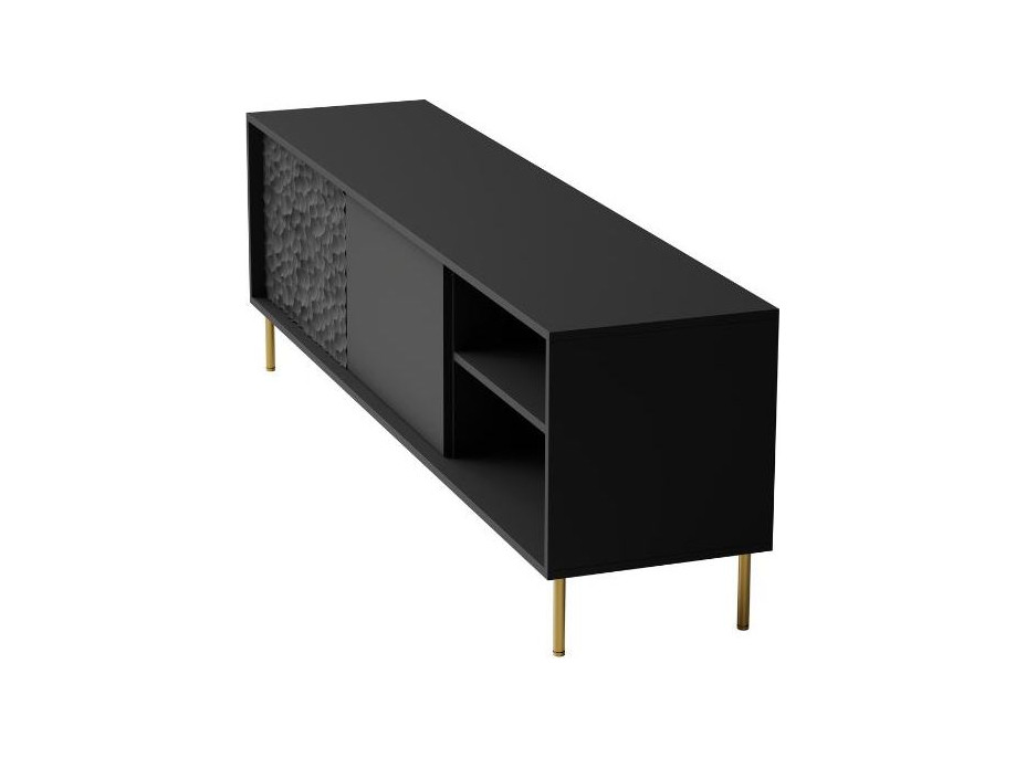 Televizní stolek BULLET 180 cm - černý/zlatý