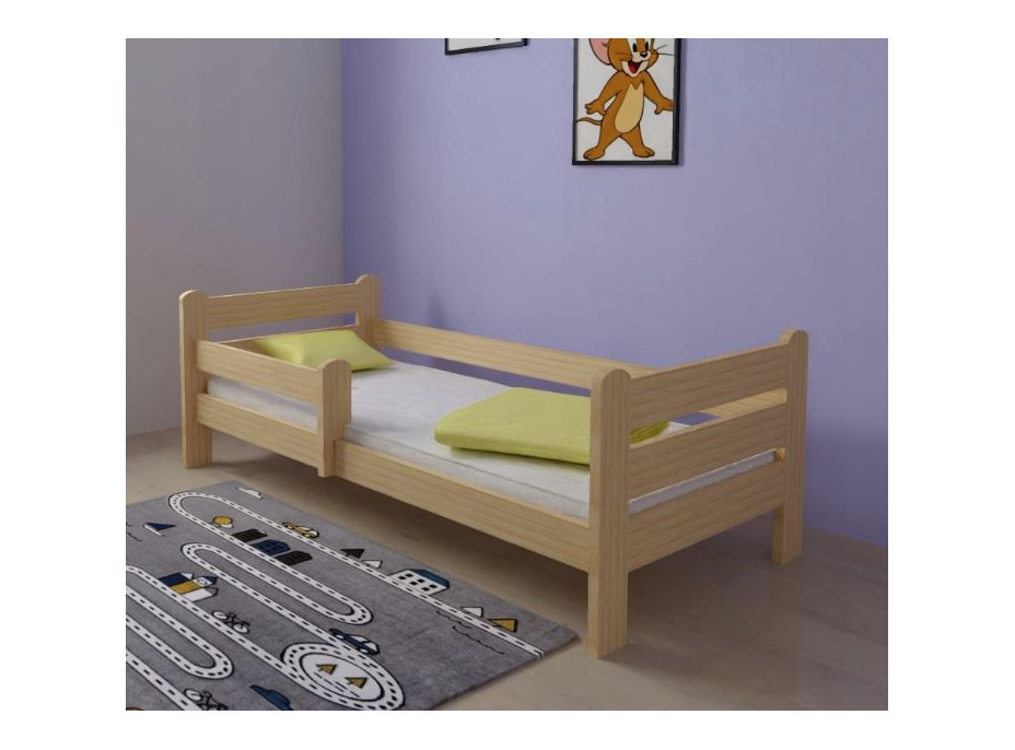 Dětská postel z masivu borovice EDITA - 200x90 cm - přírodní