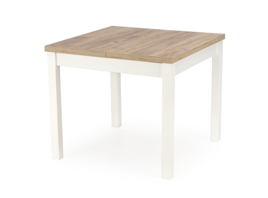 Jídelní stůl TEO 3 - 90(125)x90x77 - rozkládací - dub craft/bílý