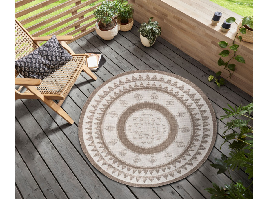 Kusový koberec Twin Supreme 105444 Jamaica Linen kruh – na ven i na doma