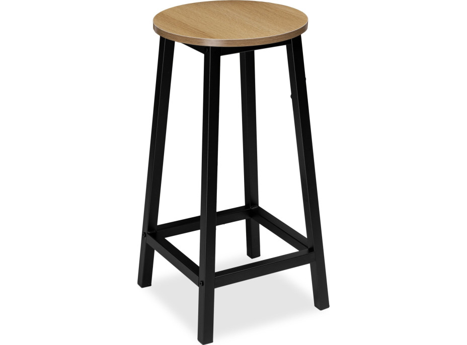 Barová židle FLINT Modern Oak - dub/černá