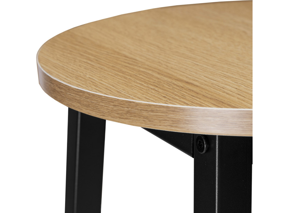 Barová židle FLINT Modern Oak - dub/černá