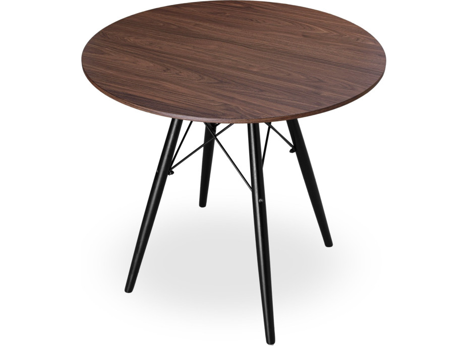 Jídelní stůl PARIS BLACK 80 cm - jasan/černý