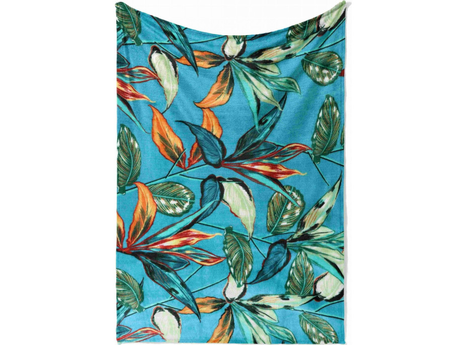 Deka přehoz BOTANIC Jungle 130x170 cm - zelená