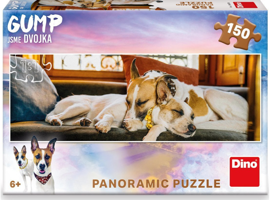 DINO Panoramatické puzzle Gump na gauči 150 dílků