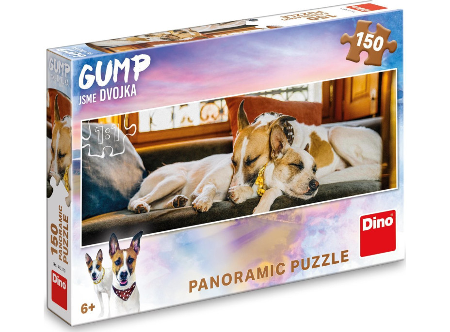 DINO Panoramatické puzzle Gump na gauči 150 dílků