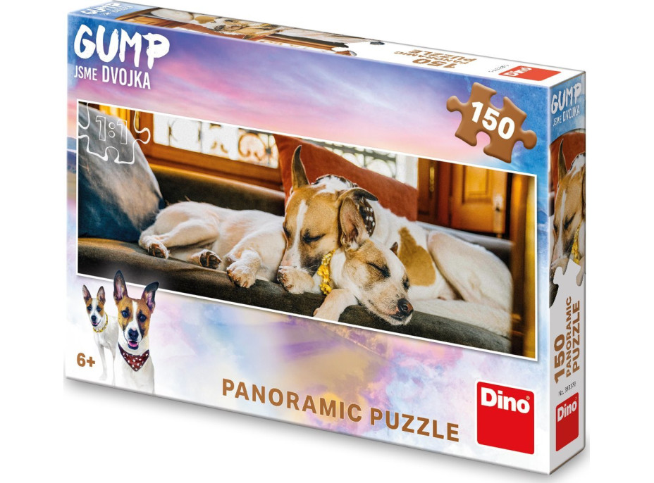 DINO Panoramatické puzzle Gump na gauči 150 dílků