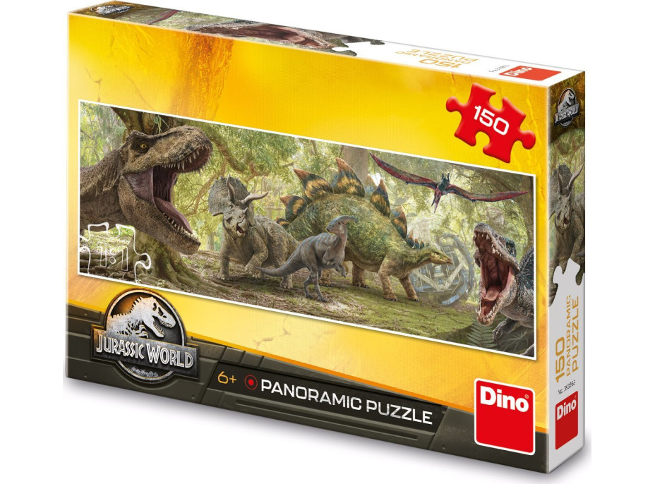 DINO Panoramatické puzzle Jurský svět 150 dílků